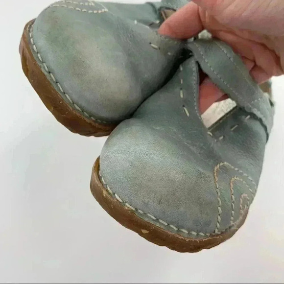 El NaturaLista flats  size 36 blue leather fairycore comfort mules artisan clogs - Picture 10 of 12